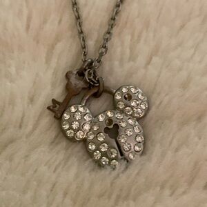 Disney Silver Tone Mickey Mouse Necklace